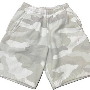 Nike Gray White Camo Fleece Shorts Men’s Small